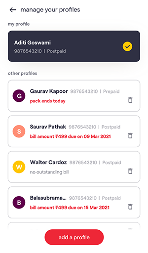 Vi™ Mobile WiFi device – Manage Your Profile