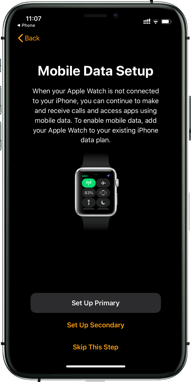 eSIM Activation for Apple Watch Cellular Step 2