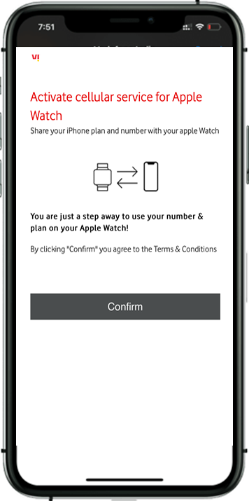 eSIM Activation for Apple Watch Cellular Step 1
