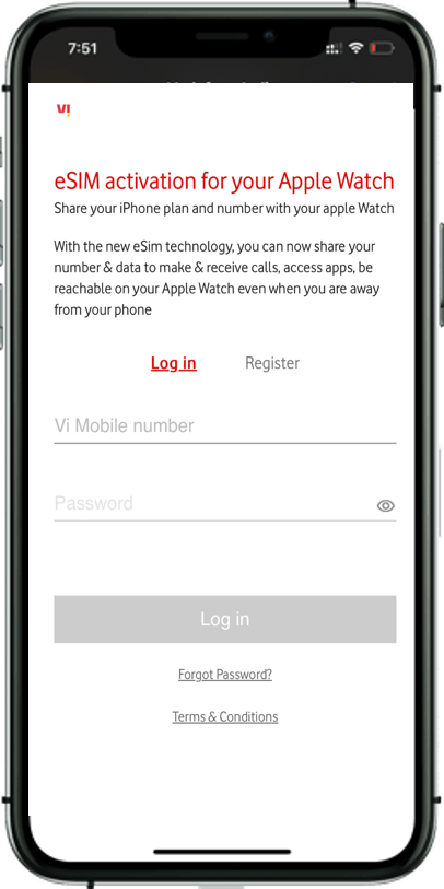eSIM Activation for Apple Watch Cellular Step 1