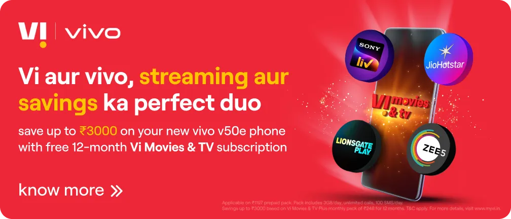 Vi VIVO V50e OTT Bundle offer