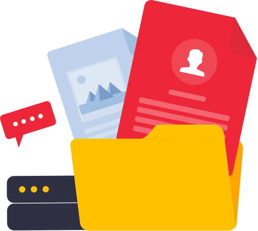 Collection of personal information icon