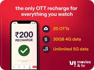 Save More on OTT Subscription with the New ₹200 Vi Movies & TV App Add-On Recharge Pack