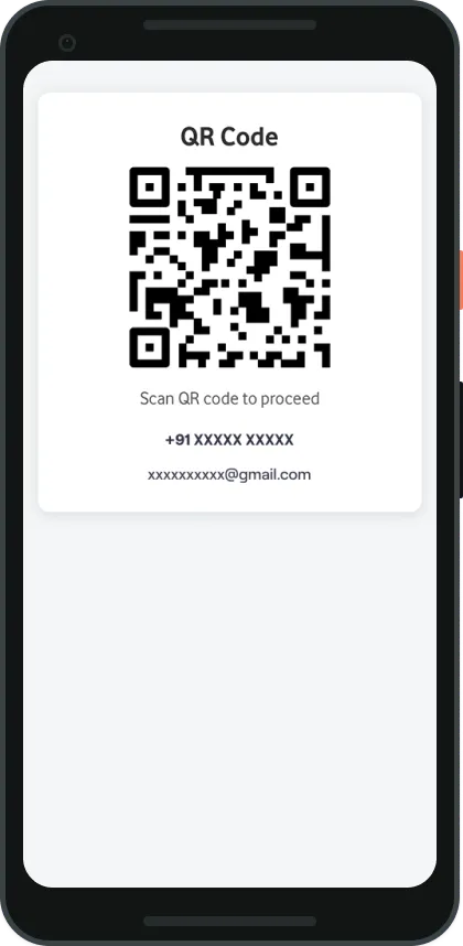 QR code for eSIM activation from Vodafone Idea